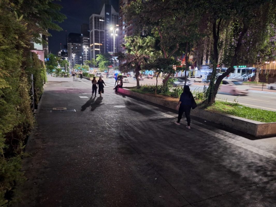 Imagem mostra avenida em período noturno - Metrópoles