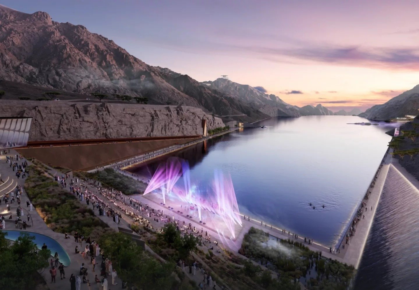 Projeto ilustrativo de futuro lago artificial - Metrópoles